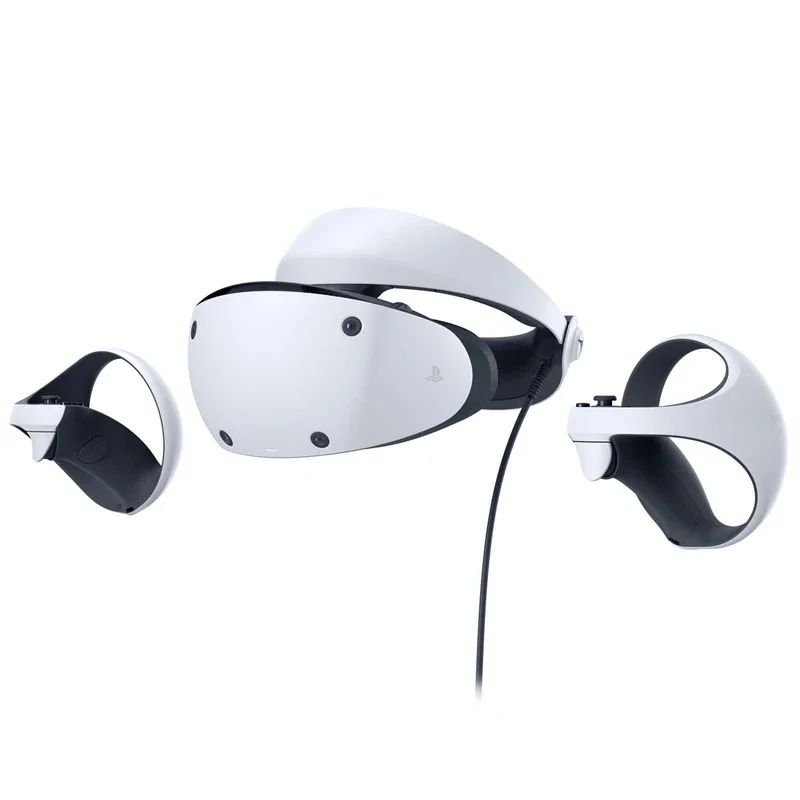 هدست واقعیت مجازی سونی مدل PlayStation VR2 با نمایشگر OLED، رزولوشن 2000×2040، کیفیت 4K HDR، نرخ فریم 120 هرتز، ردیابی چشم، صدای سه‌بعدی، بازخورد لمسی و سازگار با PS5