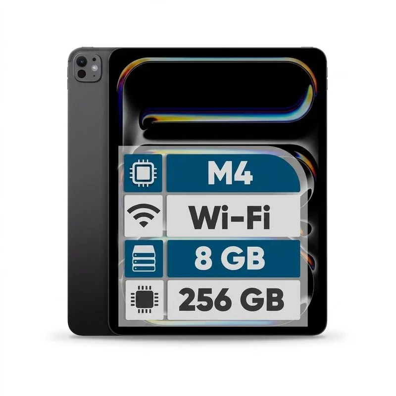 تبلت 13 اینچ اپل مدل iPad Pro 2024 M4 Wi-Fi ظرفیت 256 گیگابایت و رم 8 گیگابایت، نمایشگر Super Retina XDR OLED